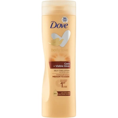 Dove Care & Visible Glow Med-Dark tělové mléko 250ml