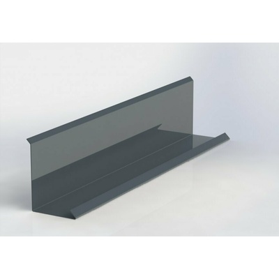 Lemování zdí klasik r.š.333mm pozinkované Lakované RAL 7016 antracit s folií dl.2m