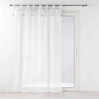 Douceur d`Interieur Vnitřní závěs s ozdobnými bambulkami DALILA, 140 x 240 cm