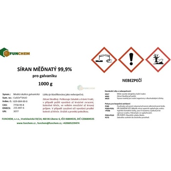 Hexachem Síran měďnatý pentahydrát p.a. 1000 g