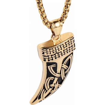 HARAHU Мъжки колие Зъб - Златно kp20486 (20486)