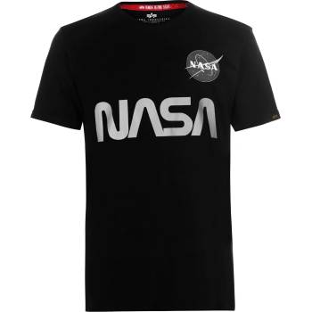 Image 1 of Alpha Industries Тениска Alpha Industries NASA Reflective T-Shirt - Black