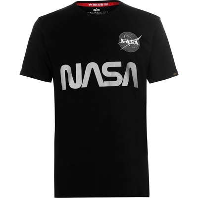 Alpha Industries Тениска Alpha Industries NASA Reflective T-Shirt - Black