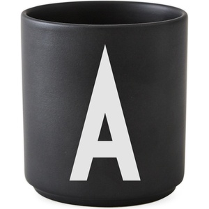 Design Letters Чаша халба aj буква a порцеланова черна (10204000a)