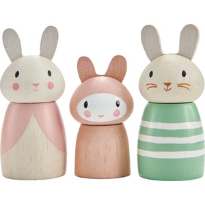 Tender Leaf Дървени фигурки Tender Leaf Toys - Семейство зайчета (TL8383)