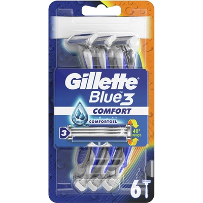 Gillette Blue 3 Мъжка самобръсначка Comfort, 6 броя