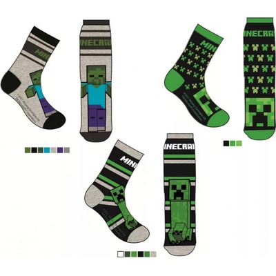MINECRAFT chlapecké Ponožky 3pack