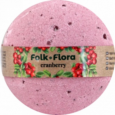 Folk & Flora Cranberry bomba do kúpeľa 130 g