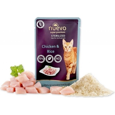 Nuevo Cat Sterilized drůbeží s rýží 85 g