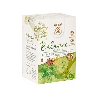 Gepa Bio bylinný wellness čaj Balance 20 x 1,5 g