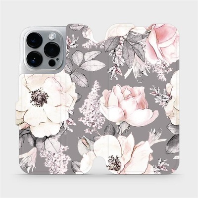 Mobiwear - Apple iPhone 14 Pro - MX06S Květy na šedém pozadí