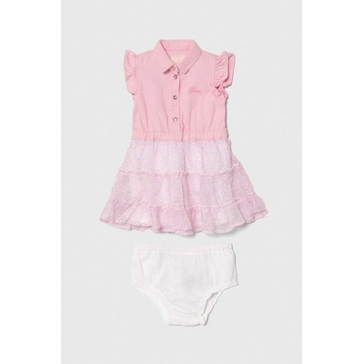 Guess Бебешка рокля Guess в розово къса разкроена (A4GK15.WG5P0.PPYH)