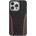 Audi Кожен кейс Audi Genuine Leather с MagSafe за iPhone 15 Pro Max, черно-червен (6955250226806)