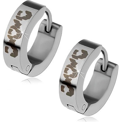 Šperky eshop kloubové ocelové barvy černý asymetrický vzor X14.14