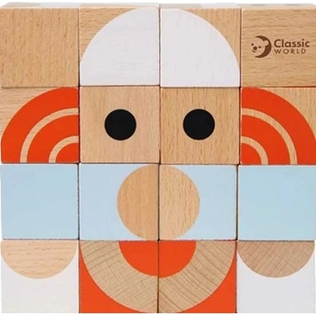 Classic World Детски дървен пъзел Classic World - Геометрични блокове (CW20167)