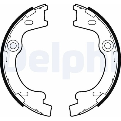 Sada brzdových čelistí, parkovací brzda DELPHI LS2012