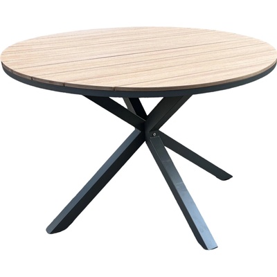 Garden Line Zahradní stůl Alumio 111,5 cm hnědý/tmavě šedý
