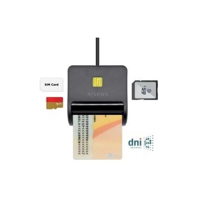 AISENS Четец за карти Aisens ASCR-SN02SD-BK Черен