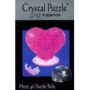 HCM Kinzel 3D Crystal puzzle Srdce červené 46 ks