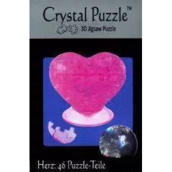 HCM Kinzel 3D Crystal puzzle Srdce červené 46 ks