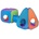Baby Mix Детска палатка Baby Mix 3в1 оранжево-синя (46225)