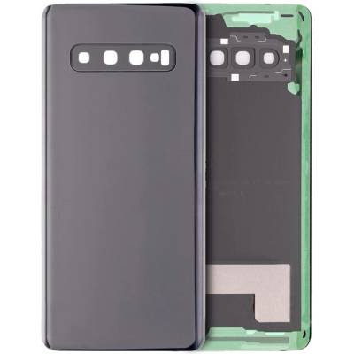 Zadní sklo Samsung Galaxy S10 s krytkou kamery (No Logo) – Aftermarket Plus – černé SAM3493