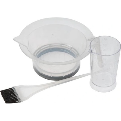 Sibel Tinting Kit Transparent Non-Slip Bowl Brush & Measuring Jug Transparent