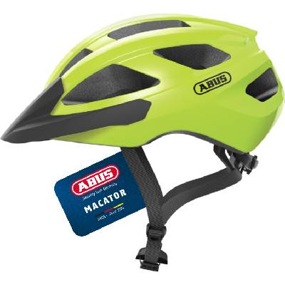 road bike helmet Macator - sporty bike helmet for beginners - also for pigtail wearers - for men and women - yellow, size S - 87229