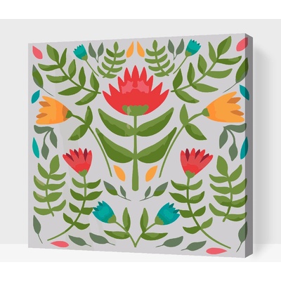 Vymalujsisam.cz Malování podle čísel Tulipánové pozadí Velikost 50 x 50 cm Rámování Na kartonové desce