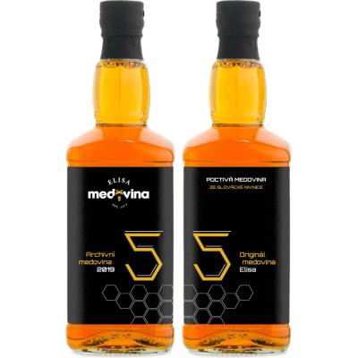 Medovina Elisa dárek k 55. narozeninám 11% 2 x 0,5 l