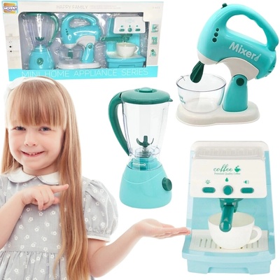 Woopie detská sada spotrebičov 3v1 kávovar mixér a blender so svetlami a zvukmi
