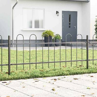 vidaXL Zahradní plot BOXTEL 9 ks 15,3 x 0,6 m Práškově lakovaná ocel