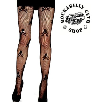 Punčochy dámské Rocka Stockings Skulls