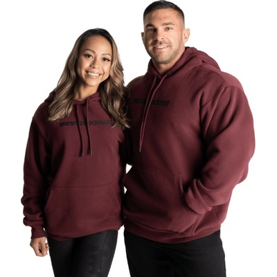 Better Bodies LOGO HOODIE MAROON unisex mikina Better Bodies gaštanová