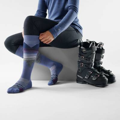 Smartwool dámské merino ponožky Women's Ski Targeted Cushion Pattern OTC Nightfall Blue