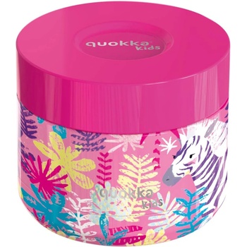 QUOKKA Термобуркан за храна Quokka Kids - Whim, Zebras, 360 ml (40099)