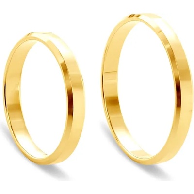 SAVICKI Сватбени халки: злато, скосени. 3 мм