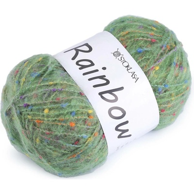 Pletací příze mohérová Rainbow 100 g Varianta: 5 (01-9) zelená sv., Balení: 1 ks 57865/147365/267076