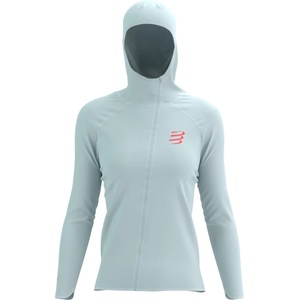 Compressport Дамско яке за бягане Compressport Women's Hurricane Waterproof 10/10 Jacket Running jacket - Grey Dawn / Fluo Red (128-0517-0213)