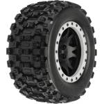 Pro-Line колело 4.3", гуми Badlands MX43 Pro-Loc, джанта Impulse H24mm черно-сив (2) (X-Maxx)