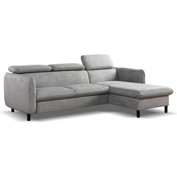 Pionier-lubnice Разтегателна l-образна ъглова холова гарнитура nisa с ракла, сива, дясна (pr0001)