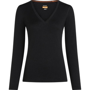 Icebreaker Дамско мериносово термобельо Icebreaker Women's Merino 200 Oasis L/S V Neck Merino base layer - Black (115-2821-0212)