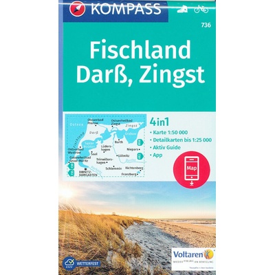 Dars, Zingst, Fischland 1:50 t. laminovaná