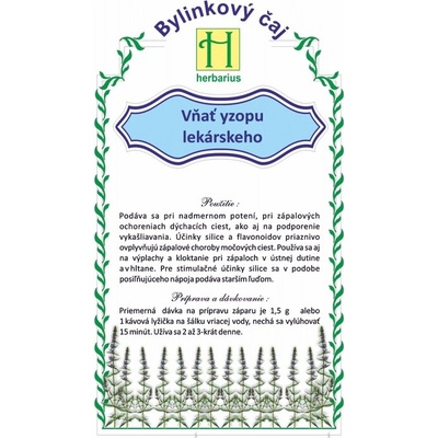 Juvamed bylinný čaj YZOP LEKÁRSKY VŇAŤ 40 g