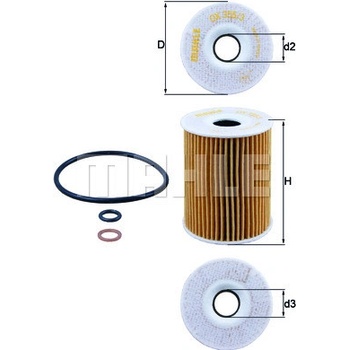 Olejový filter MAHLE ORIGINAL OX 355/3D (OX355/3D)