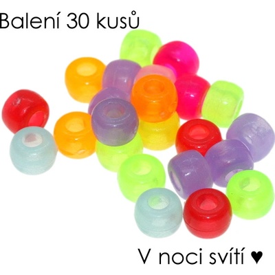 Barevné rondelky 9x6mm, (30ks)