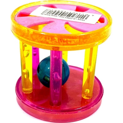 Trixie Plastový míček/klec s rolničkou 4,5cm/4cm dóza 60ks
