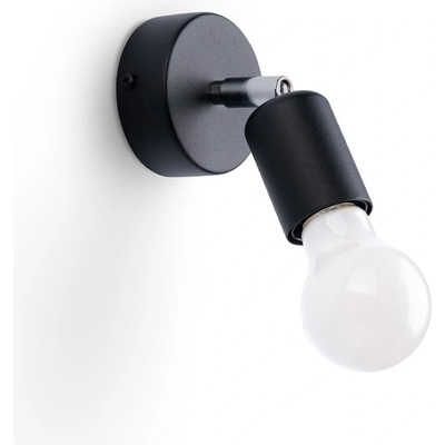 Sollux Черна стенна лампа ø 6 cm Brando - Sollux (NL.1120)