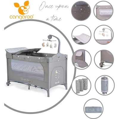 Cangaroo Детска кошара Once upon a time 3 сив (108550)