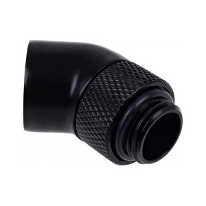 Alphacool Ъглов адаптер Alphacool Eiszapfen, 45°, G1/4 външна към G1/4 вътрешна резба, Черен мат (1011175) - mypc